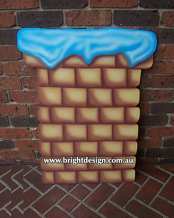 2- S-08 NL No Legs Chimney Outdoor Christmas Decoration Custom Airbrushed by Bright Design Studio_1