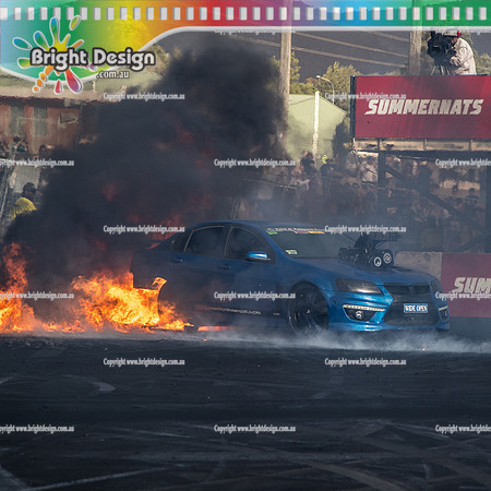 Summernats 33 Saturday 4 Jan 2020  BDMP6668 SQ WIDEOPEN FIRE BURNOUT