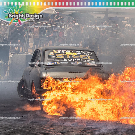 Summernats 33 Saturday 4 Jan 2020  BDMP5070-2 RUB1OUT FIRE BURNOUT
