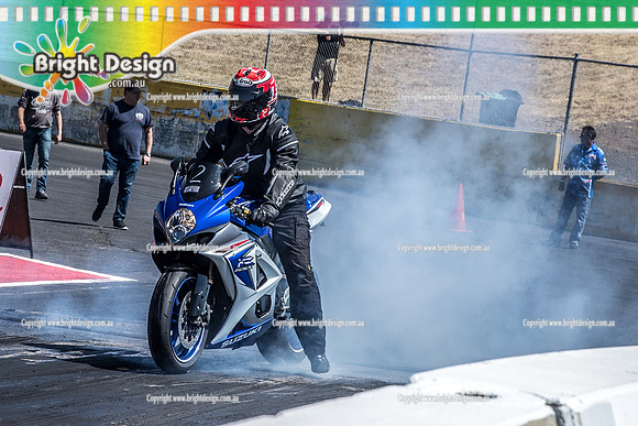Funday Sunday @ Calder Park Drag Racing Sunday 8 December 2019 (133010)  2E911 BIKE