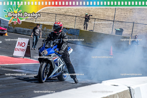 Funday Sunday @ Calder Park Drag Racing Sunday 8 December 2019 (133012)  2E911 BIKE