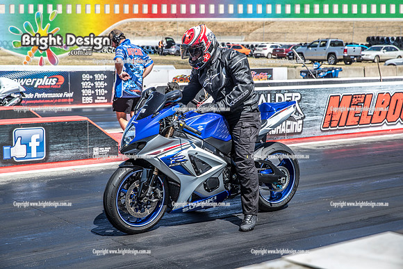 Funday Sunday @ Calder Park Drag Racing Sunday 8 December 2019 (133016)  2E911 BIKE