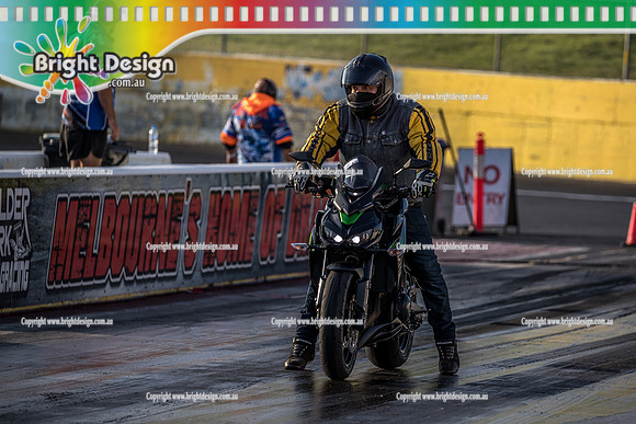 Fast Friday @ Calder Park Drag Racing Friday 11 October 2019 (127582)  BIKE kawasaki BLACK GREEN TBC 1Z4LL