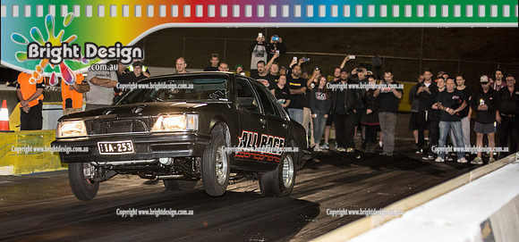 AA Fast Friday Off Street Drag Racing @ Calder PArk Drag Racing Fri 1 April 2016  (53492)  IA253 BUBBA ALLRACE CROWD