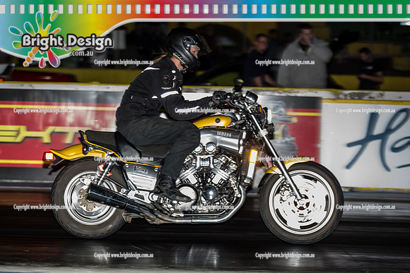 Fast Friday Off Street Drag Racing @ Calder PArk Drag Racing Fri 1 April 2016  (53089)  BIKE TBC YELLOW