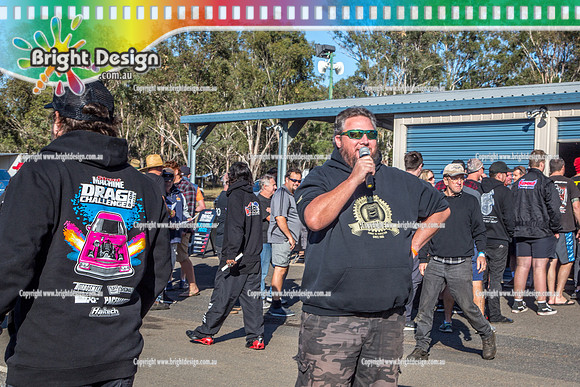 SMDCW2  Drag Challenge weekend 2 QLD  BDMP2952  CREW SCOTT TAYLOR DRIVERS BRIEFING SM MEDIA CREW