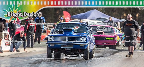 Mallee Drag Racing Shootout @ Swan Hill Dragway Sat 13 Oct 2018  (6156) 6844 KEVIN PETER HERITAGE HB KJP350