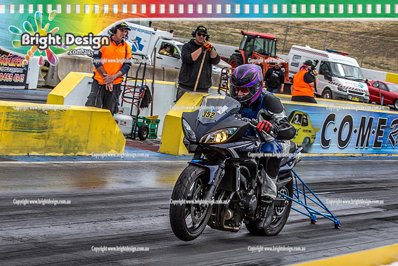 Kingpin Kuztums Thunder Road @ Calder Park Raceway Drag Racing Tuesday 3 Nov 2015  (37438)  352 BIKE BRENDON SANDERS