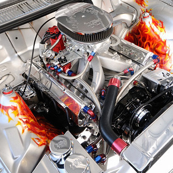 Holden Gemini DEADLI Engine Bay Custom Airbrushed at Brght Design n Custom paint by Bright Design square