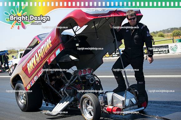 Areoflow Nitro Funny Cars @ Portland 1 Feb 2014  (1074)  BACK TO THE FUTURE CROWD