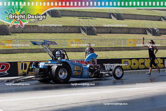 Australian Nationals @ Sydney Dragway Friday 31 October 2014  (8153)    AMA 430 GORDON CARLSEN    ALKY BLUE