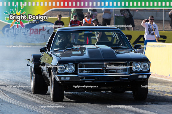ANDRA Street Outlaws Drag Racing Quals Rnd 5 @ Calder Park 24 September 2014 (25077)  BLACK UTE