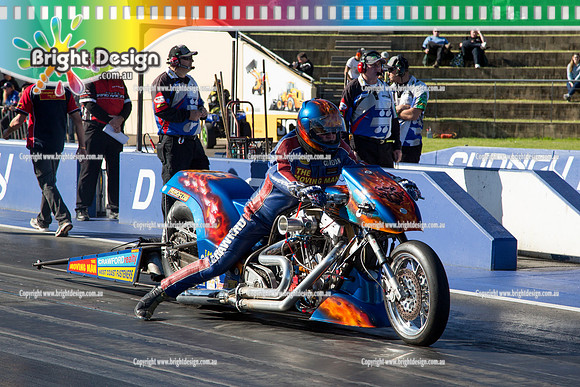 X-Champs @ Sydney Dragway SUN 4 May 2014  (6839)  BIKE  TBT 4129 TOP FUEL MOTORCYCLE  GORDON CRAWFORD