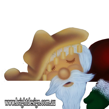 2- S-02 OZ CU z NEW Swaggie Santa Outdoor Christmas Decoration