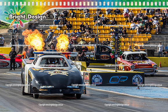 APSA & Nitro Funny Cars @ Calder Park Drag Racing Sat 29 Oct 2016 (66341)  NITRO SHERIFF  ROCKET SHIP