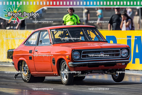 APSA & Nitro Funny Cars @ Calder Park Drag Racing Sat 29 Oct 2016 (66283)   3010 ORANGE DATSUN ALEX BIOS