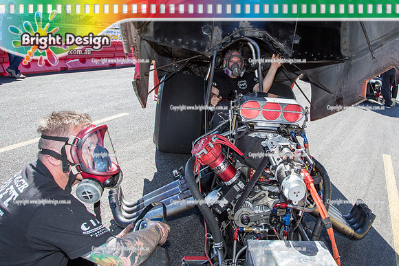 APSA & Nitro Funny Cars @ Calder Park Drag Racing Sat 29 Oct 2016 (66218)  NITRO CREW BACKDRAFT