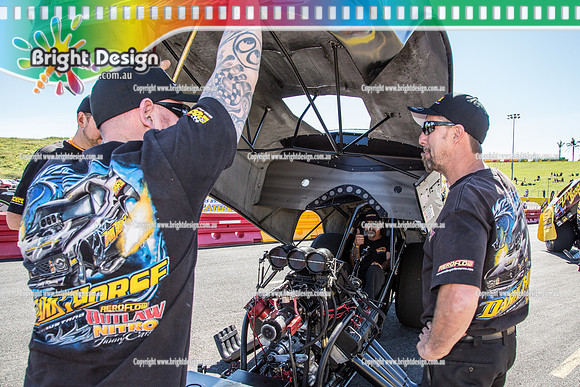 APSA & Nitro Funny Cars @ Calder Park Drag Racing Sat 29 Oct 2016 (66216)  NITRO CREW DARK HORSE