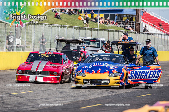 APSA & Nitro Funny Cars @ Calder Park Drag Racing Sat 29 Oct 2016 (66183)  3262 SNICKERS PERRY BULLIRANT  1385 DOM LUPPINO