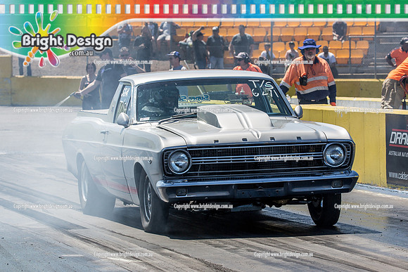 APSA & Nitro Funny Cars @ Calder Park Drag Racing Sat 29 Oct 2016 (66154)  6271 SILVER FORD UTE JOSEPH GAUCI