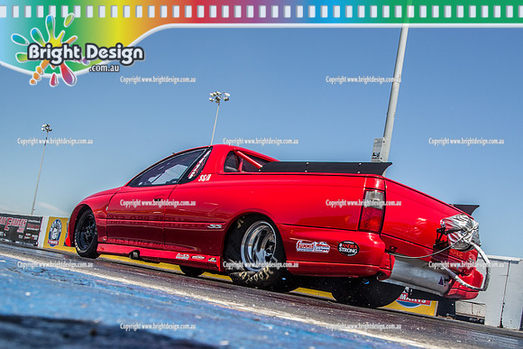 APSA & Nitro Funny Cars @ Calder Park Drag Racing Sat 29 Oct 2016 (66038)  5426 DOM RED UTE