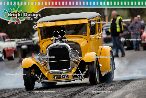 Marsh Rodders Drag Racing Fun Day @ Heathcote  Sat 6 August 2016 (3120)  YELA28