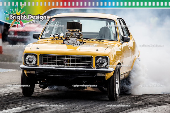 Marsh Rodders Drag Racing Fun Day @ Heathcote  Sat 6 August 2016 (3189)  TBC YELLOW TORRIE