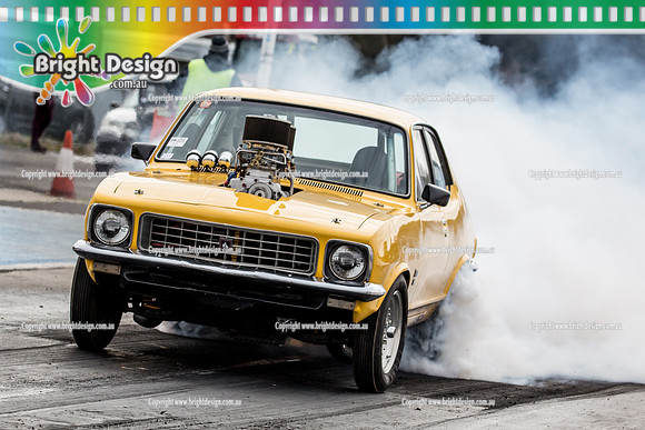 Marsh Rodders Drag Racing Fun Day @ Heathcote  Sat 6 August 2016 (3192)  TBC YELLOW TORRIE