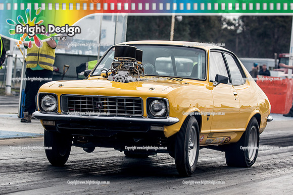Marsh Rodders Drag Racing Fun Day @ Heathcote  Sat 6 August 2016 (3199)  TBC YELLOW TORRIE
