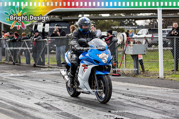 Marsh Rodders Drag Racing Fun Day @ Heathcote  Sat 6 August 2016 (3238)  BIKE