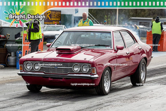 Marsh Rodders Drag Racing Fun Day @ Heathcote  Sat 6 August 2016 (3312)  CORTINA