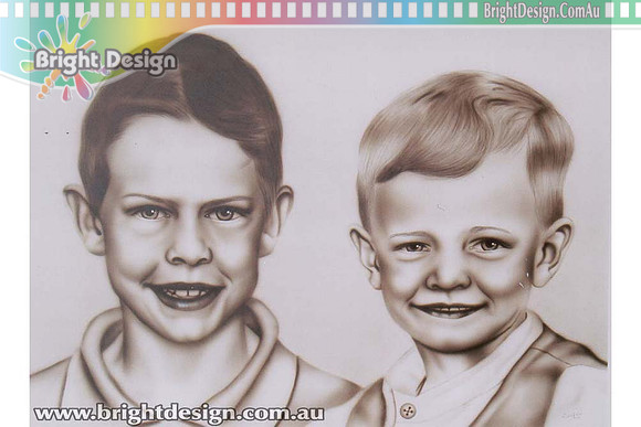 FZ Personalised Portrait Illustration 1 Custom Airbrushed by Bright Design Airbrush Studio www
