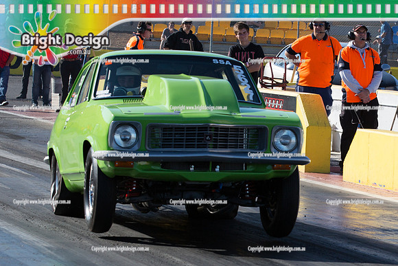 ANDRA Street Outlaws Drag Racing Quals Rnd 5 @ Calder Park 24 September 2014 (24952)  SSA 5627  LIME GREEN