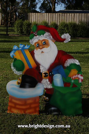 2- S-24 Z Santa Delivering Christmas Presents Outdoor Christmas Decorations for a Home Christmas (3)