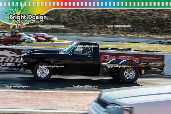 ANDRA Street Outlaws Drag Racing Quals Rnd 5 @ Calder Park 24 September 2014 (25290)  BLACK UTE