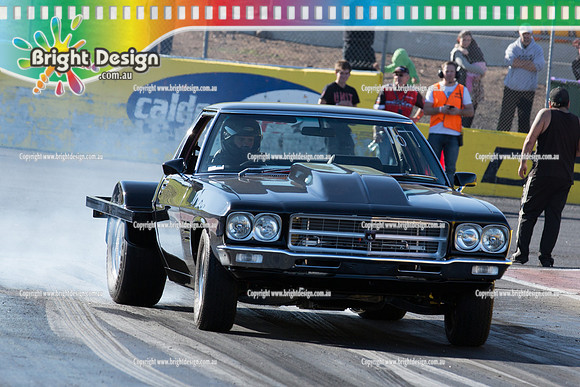 ANDRA Street Outlaws Drag Racing Quals Rnd 5 @ Calder Park 24 September 2014 (25076)  BLACK UTE