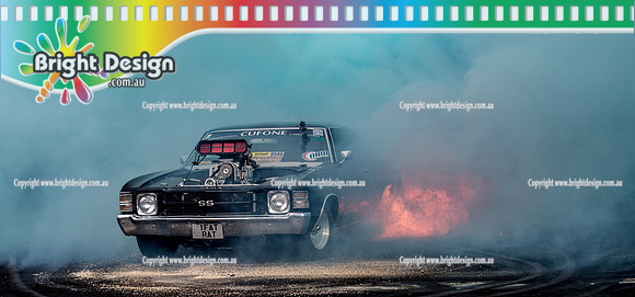 Summernats 29 SATURDAY 8 Jan 16  BDMP6895  1FATRAT FIRE BURNOUT