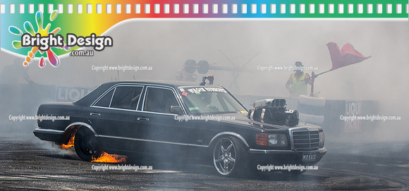 Summernats 29 SATURDAY 8 Jan 16  BDMP4995  MENACE FIRE BURNOUT