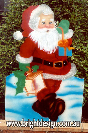 2- S-20 Santa with Lamp Outdoor Christmas Display Personalised