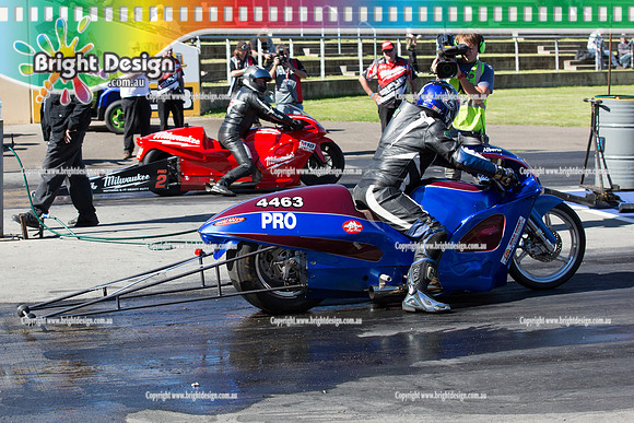 X-Champs @ Sydney Dragway SUN 4 May 2014  (6482)  PRO STOCK MOTORCYCLE PRO 4463  ALBERTO MARQUES BIKE