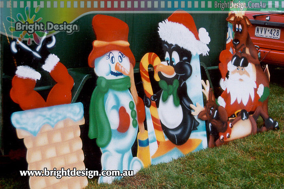 Home Decorations of Outdoor christmas display hand created by Bright Dersign Airbrusihng studio