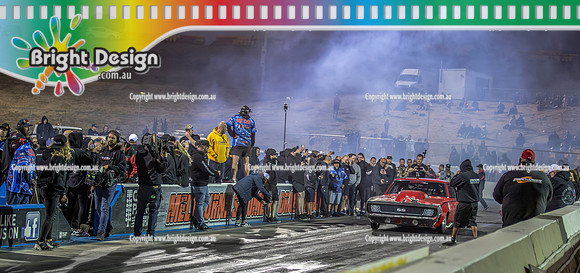 Street Outlaws NPK No Prep Kings vs Australia @ Calder D2 19 March 2023 (149375) CREW RYAN MARTIN FIREBALL CAMARO