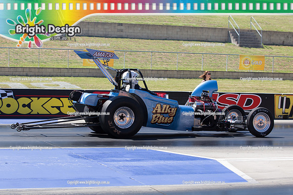 Australian Nationals @ Sydney Dragway Friday 31 October 2014  (8150)  AMA 430 GORDON CARLSEN    ALKY BLUE