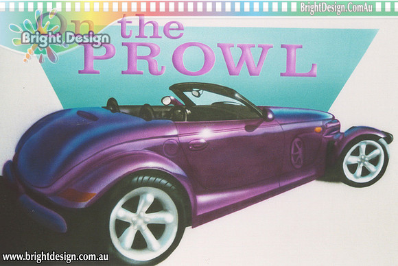 H Prowler On The Prowl Automotive Car Illustration Custom Airbrushing by Bright Design Airbrush Studio www