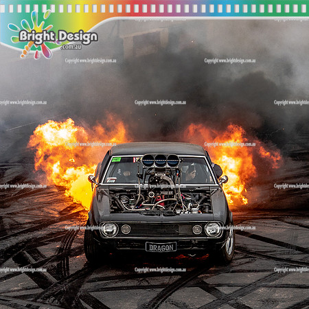 AAA  Summernats 34 Thursday 6 Jan 2022  BDMP1614  DRAGON BURNOUT FIRE