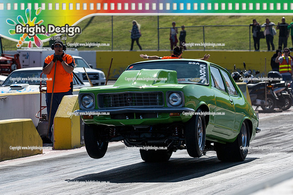 ANDRA Street Outlaws Drag Racing Quals Rnd 5 @ Calder Park 24 September 2014 (24056)  SSA 5627 LIME GREEN