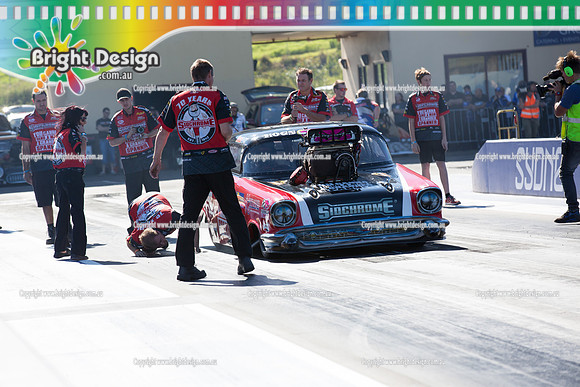 X-Champs @ Sydney Dragway SUN 4 May 2014  (6418)  TD 1221 TEAM BRAY RACING VICTOR BRAY  TOP DOOR SLAMMER  CROWD