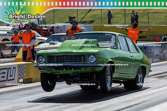 ANDRA Street Outlaws Drag Racing Quals Rnd 5 @ Calder Park 24 September 2014 (24058)  SSA 5627 LIME GREEN