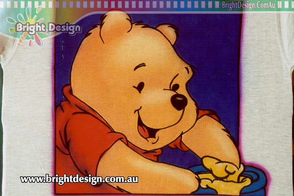 LT Pooh Bear 1 T Shirt Corporate Personal and Sporting Team Apparel Custom Airbrushed by Bright Design www