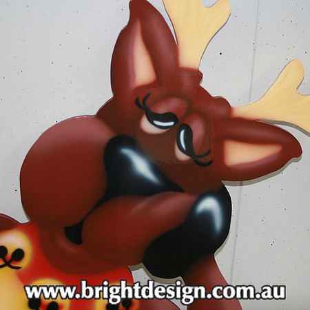 3- R-01 Lazy Reindeer Ouside Christmas Decorations Personalised by Bright Design Airbrush Studio (4)